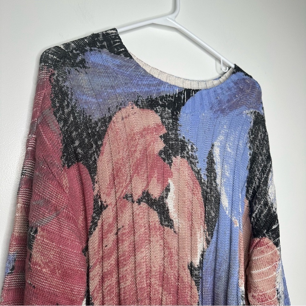 NWT NIC+ZOE Autumn Bloom Ribbed Sweater Size Medium - Picture 4 of 8